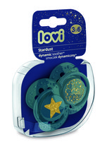 Lovi, Stardust, Smoczek silikonowy, dynamiczny, Green, 3-6 m, 2 szt.
