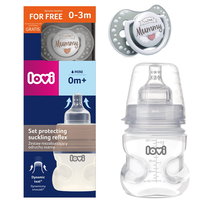 LOVI Zestaw Niezaburzający Odruchu Ssania Butelka Medical+ 150 ml + Smoczek Dynamiczny Mummy 0m+