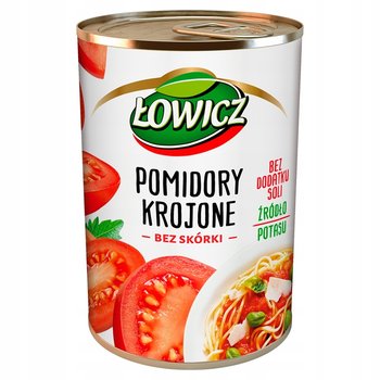 Łowicz Pomidory krojone bez skórki 400g - Łowicz