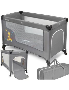 Łóżeczko dziecięce turystyczne z kołami z blokatą - Piccolo