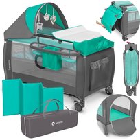 ŁÓŻECZKO TURYSTYCZNE KOJEC LIONELO SVEN PRZEWIJAK ZABAWKI TORBA TRANSPORTOWA MOSKITIERA