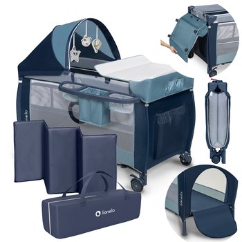 ŁÓŻECZKO TURYSTYCZNE KOJEC LIONELO SVEN PRZEWIJAK ZABAWKI TORBA TRANSPORTOWA MOSKITIERA - Lionelo