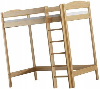 Łóżko Antresola Pojedyncze Dziecięce Materac Sosna - Elior