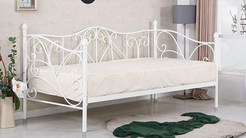 Łóżko białe, Dolie, pojedyncze, 89x99x210  - Elior