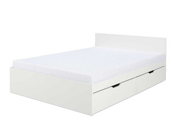 Łóżko białe pod materac 140x200 z szufladami MILI - Domiko Meble