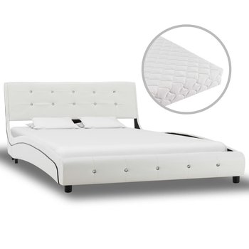 Łóżko białe, z materacem, 120x200  - vidaXL