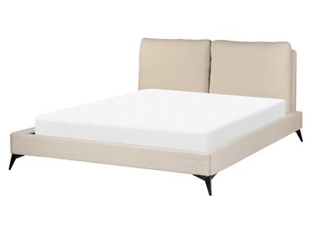 Łóżko boucle 160 x 200 cm beżowe MELLE - Beliani