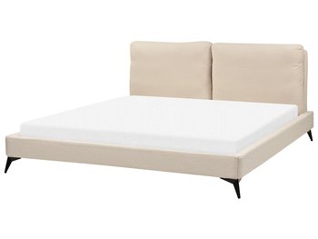 Łóżko boucle 180 x 200 cm beżowe MELLE - Beliani