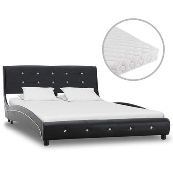 Łóżko czarne, z materacem, 120x200  - vidaXL
