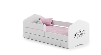Łóżko dla dziecka, FALA, barierką, z szufladą, z materacem, 160x80 cm - Kobi