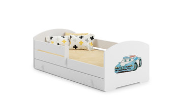 Łóżko dla dziecka, LUK, barierką, z szufladą, z materacem, 160x80 cm - Kobi