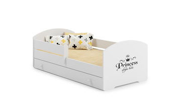 Łóżko dla dziecka, LUK, z barierką, z szufladą, z materacem, 140x70 cm - Kobi