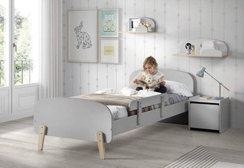 Łóżko dla dziecka, szare, Vipack, Kiddy - VIPACK