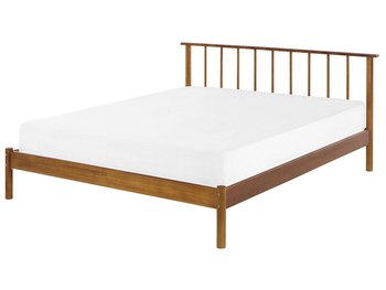 Łóżko do sypialni jasne, drewniane, BARRET, 140x200 cm - Beliani