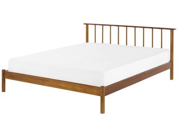 Łóżko do sypialni jasne, drewniane, BARRET, 180x200 cm  - Beliani