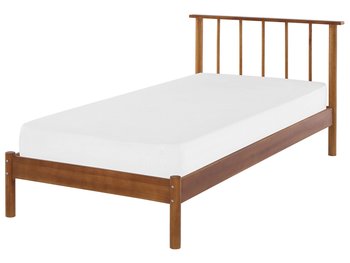 Łóżko do sypialni jasne, drewniane, BARRET, 90x200 cm - Beliani