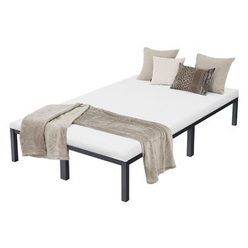 Łóżko do sypialni metalowe antracytowe, 120x200 cm, wykonane z malowanej proszkowo ramy stalowej - ML-DESIGN