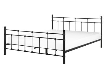 Łóżko do sypialni metalowe czarne LYNX 140x200 cm - Beliani