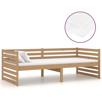 Łóżko do sypialni miodowy brąz, sosnowe, VidaXL, dzienne z materacem, 90x200 cm - vidaXL