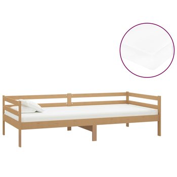 Łóżko do sypialni miodowy brąz, sosnowe, VidaXL, dzienne z materacem, 90x200 cm - vidaXL