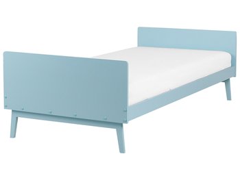 Łóżko drewniane 90 x 200 cm błękitne BONNAC - Beliani