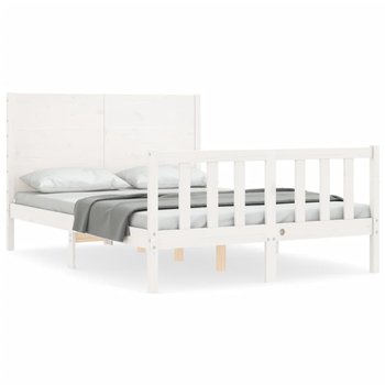 Łóżko drewniane sosnowe białe 140x200 cm - Zakito Europe