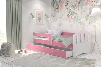 Łóżko dziecięce 160x80 biały różowy HAPPY - Spokojnesny