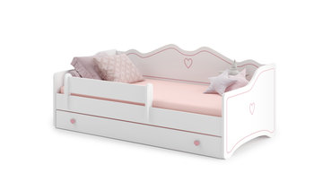 Łóżko dziecięce białe 160x80 cm EMMA szuflada + materac - Meble Kobi 