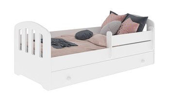 Łóżko dziecięce białe z szufladą FELIX 160x80 cm + materac - Kobi