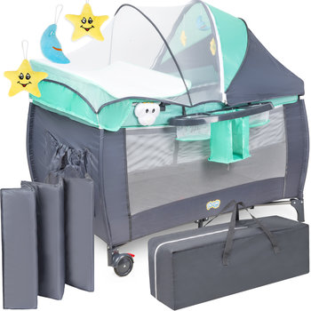 ŁÓŻKO DZIECIĘCE KOJEC ŁÓŻECZKO TURYSTYCZNE SKŁADANE MATERAC PRZEWIJAK - Piccolo