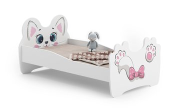 Łóżko dziecięce Kotek 140x70, różowe - Meble Kobi 