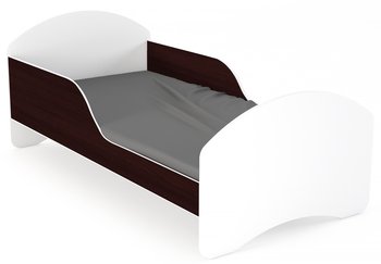 Łóżko dziecięce LEO2 140x70 biało-wenge - LENDO