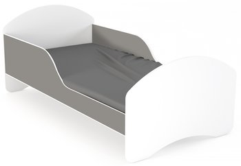 Łóżko dziecięce LEO2 160x70 biało-szare - LENDO