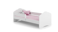 Łóżko dziecięce z barierką FALA białe 140x70 cm z materacem