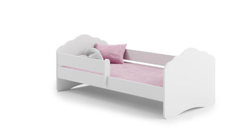 Łóżko dziecięce z barierką FALA białe 140x70 cm z materacem - Meble Kobi 