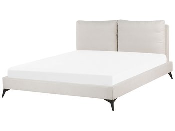 Łóżko jasnobeżowe, Beliani Melle, 95x196x228 cm - Beliani