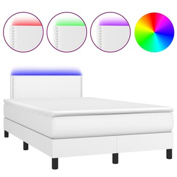 Łóżko kontynentalne LED 120x200 białe / AAALOE - Zakito Home