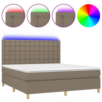 Łóżko kontynentalne LED 160x200 taupe / AAALOE - Zakito Home