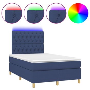 Łóżko kontynentalne z LED 120x200 niebieskie / AAALOE - Zakito Home