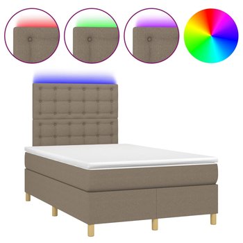 Łóżko kontynentalne z LED 120x200 taupe / AAALOE - Zakito Home