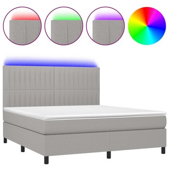 Łóżko kontynentalne z materacem i diodami LED, jas / AAALOE - Zakito Home
