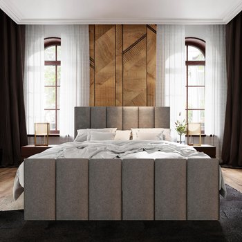 Łóżko LAGO 140 kontynentalne MATERAC tapicerowane - Masseno