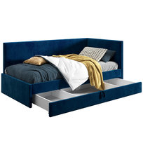 Łóżko młodzieżowe 120x200 Supreme Dani, Granatowy, Szuflada