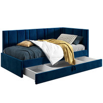 Łóżko młodzieżowe 120x200 Supreme Luka, Granatowy, Szuflada