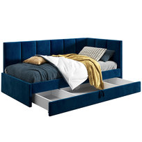 Łóżko młodzieżowe 120x200 Supreme Niko, Granatowy, Szuflada