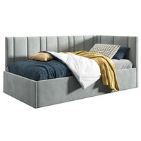 Łóżko młodzieżowe 120x200 Supreme Prato, Jasny szary, Pojemnik