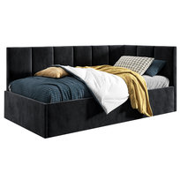 Łóżko młodzieżowe 120x200 Supreme Roma, Czarny, Pojemnik