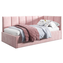 Łóżko młodzieżowe 120x200 Supreme Roma, Różowy, Pojemnik