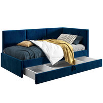 Łóżko młodzieżowe 120x200 Supreme Toni, Granatowy, Szuflada