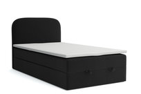 Łóżko Młodzieżowe, Hugo, 120x200 cm, czarne